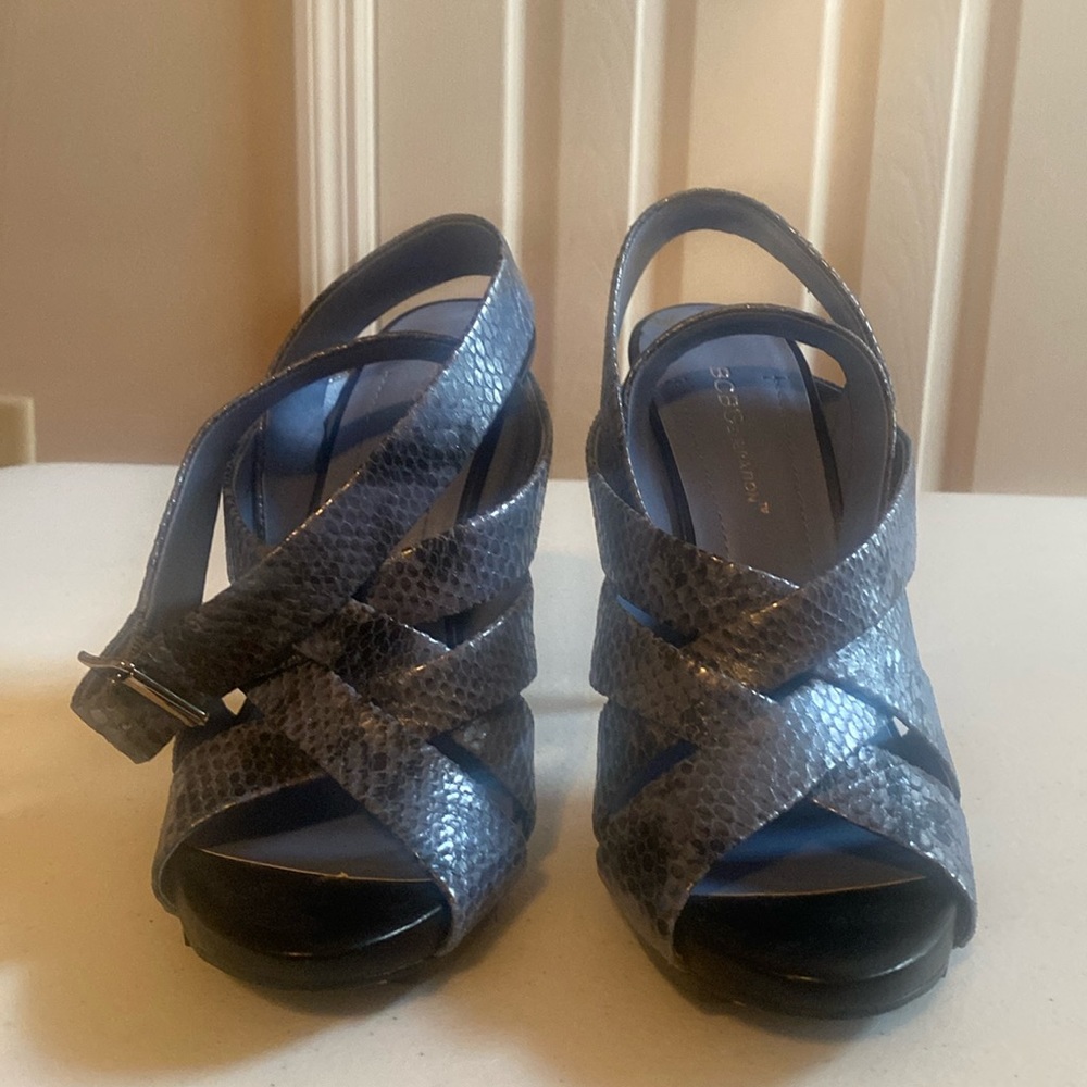BCBGeneration Black and Blue Heels